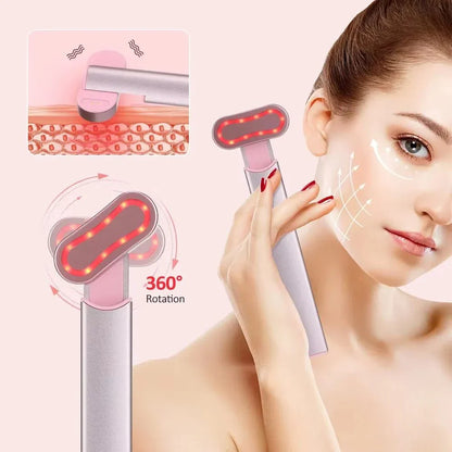 Eye Glow Massage Pen with microcurrent and photorejuvenation technology for reducing dark circles and wrinkles around eyes