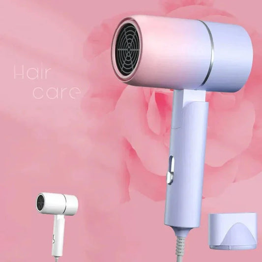 Compact Anion Hair Dryer Mini Folding 750W with carrying bag and dual voltage for travel and home use