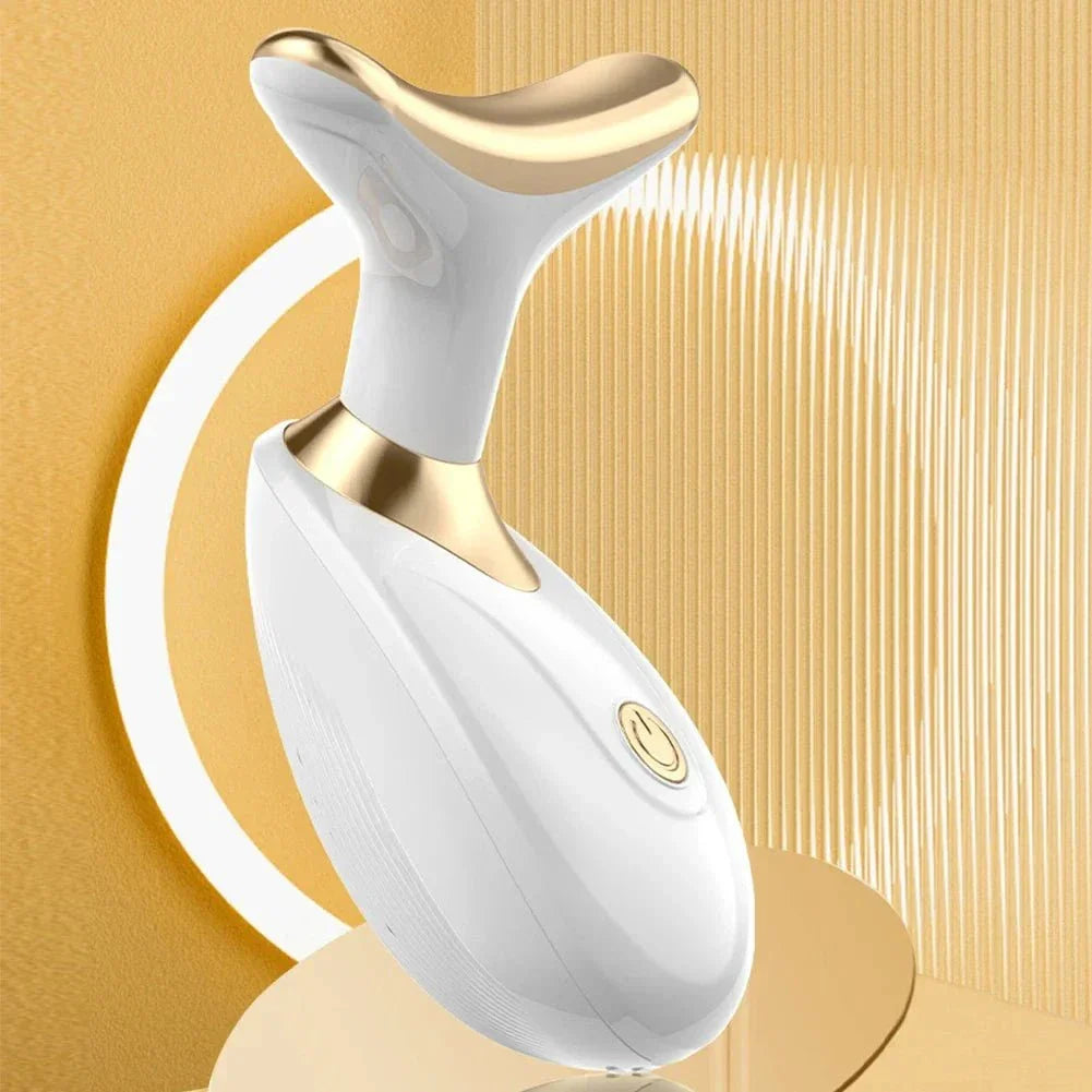 Ergonomic dolphin-shaped facial lifter device for wrinkle reduction and enhanced nutrient absorption
