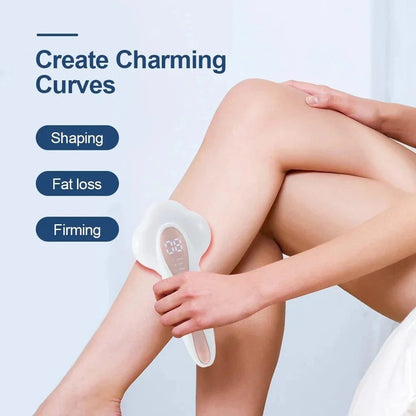 Electric fat burner massager with electrode leads and infrared heating for body slimming and skin firming